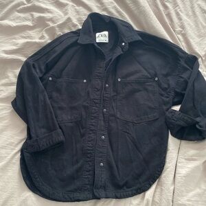 Oversized Zara, black denim jacket
